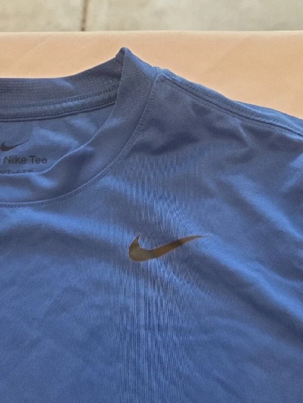 Nike Men’s Long-Sleeve Crew Shirt - Royal Blue with Black Swoosh